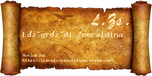 Légrádi Zseraldina névjegykártya